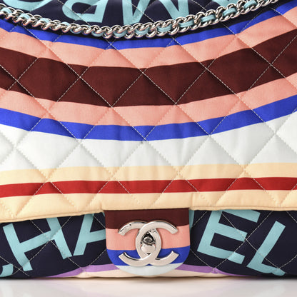 Chanel Fabric Quilted Printed XXL Flap Multicolor 11 of 11