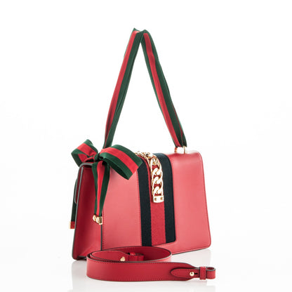 Gucci Calfskin Small Sylvie Shoulder Bag Hibiscus Red 3 of 6