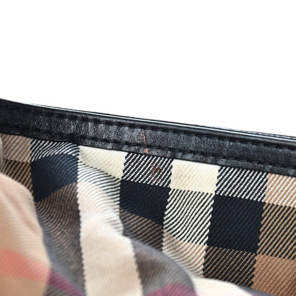 Burberry House Check Bridle Calfskin Medium Gosford Hobo Black 11 of 11