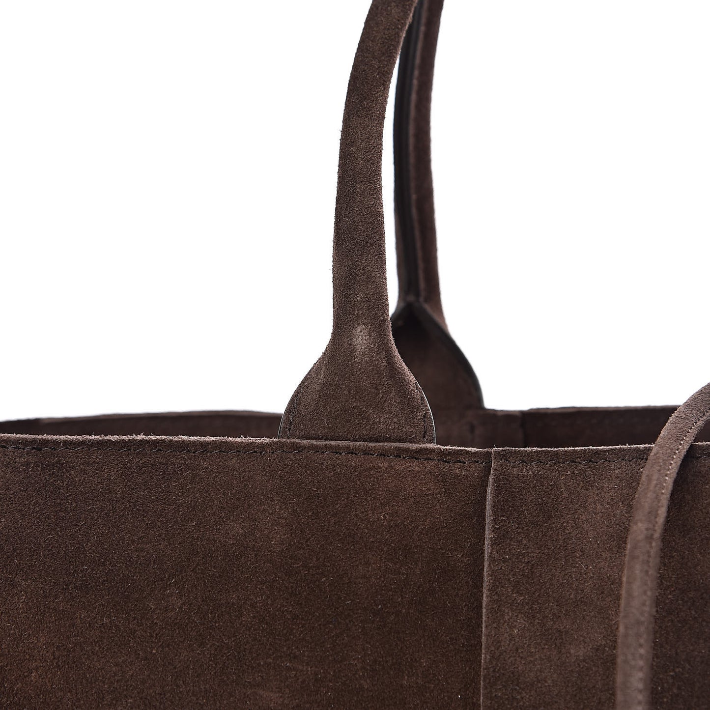 Suede Maxi Intrecciato Small Arco Tote Fondente