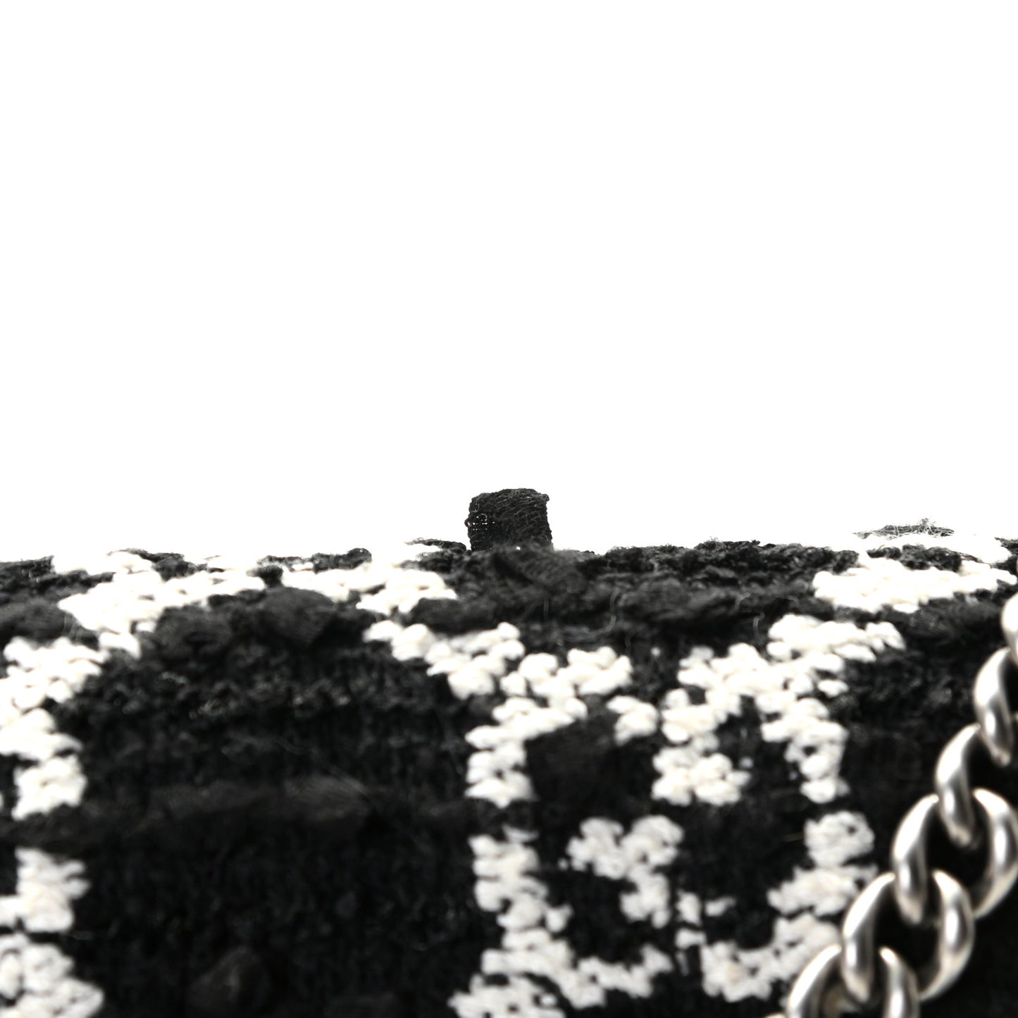 Tweed GG Monogram Mini Dionysus Chain Wallet Black White Romantic Cherry