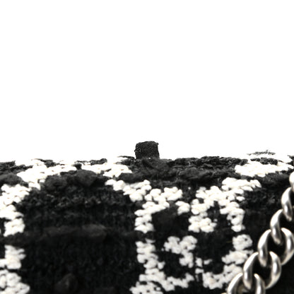 Gucci Tweed GG Monogram Mini Dionysus Chain Wallet Black White Romantic Cherry 6 of 9