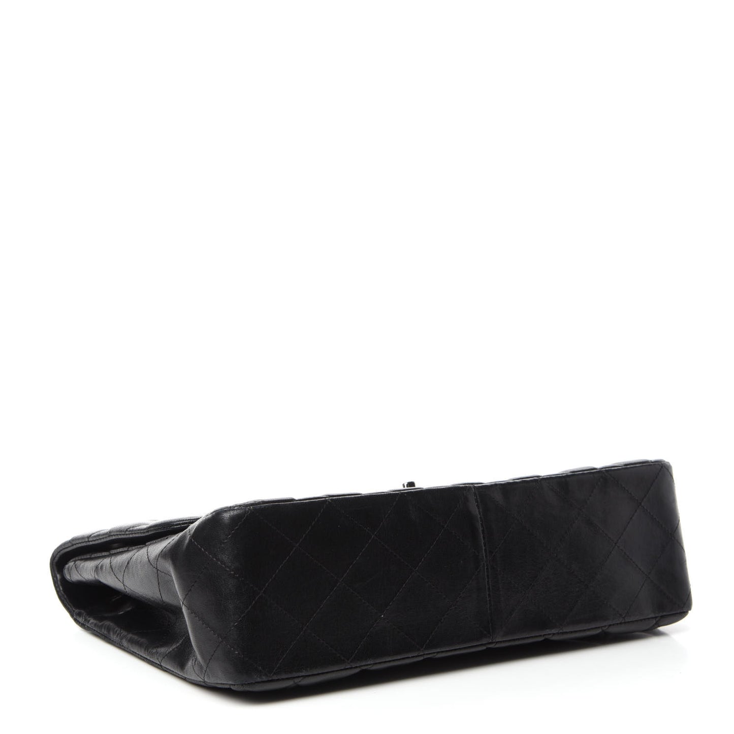 Lambskin Quilted Jumbo Single Flap Black