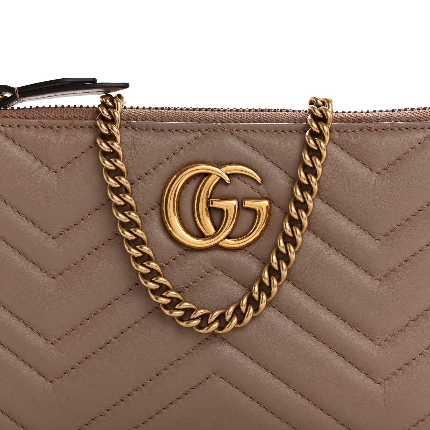 Calfskin Matelasse Mini GG Marmont Chain Bag Porcelain Rose