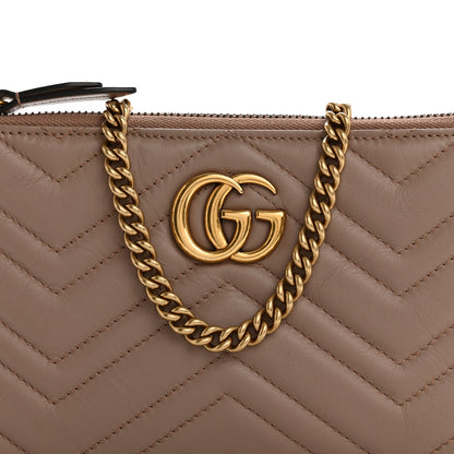 Gucci Calfskin Matelasse Mini GG Marmont Chain Bag Porcelain Rose 8 of 13