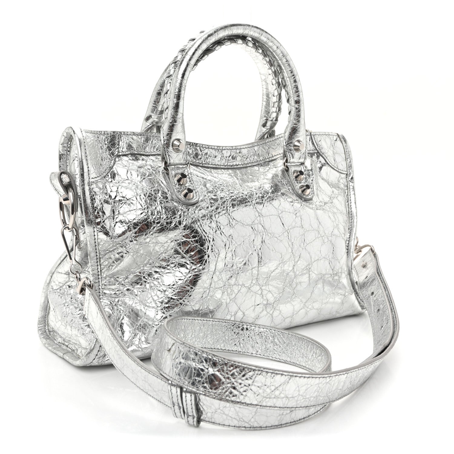 Balenciaga Metallic Agneau Silver Hardware Small Le City Silver 3 of 10