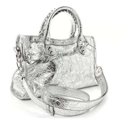 Balenciaga Metallic Agneau Silver Hardware Small Le City Silver 3 of 10