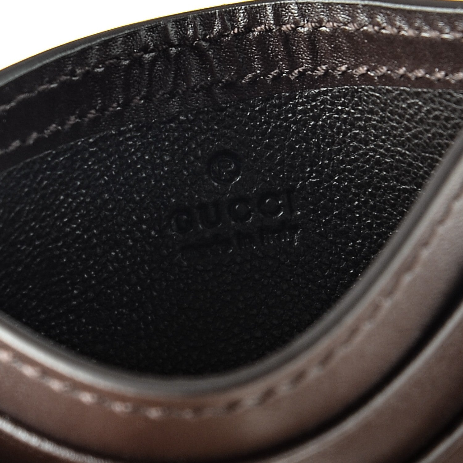 Gucci Guccissima Card Holder Dark Brown 6 of 6
