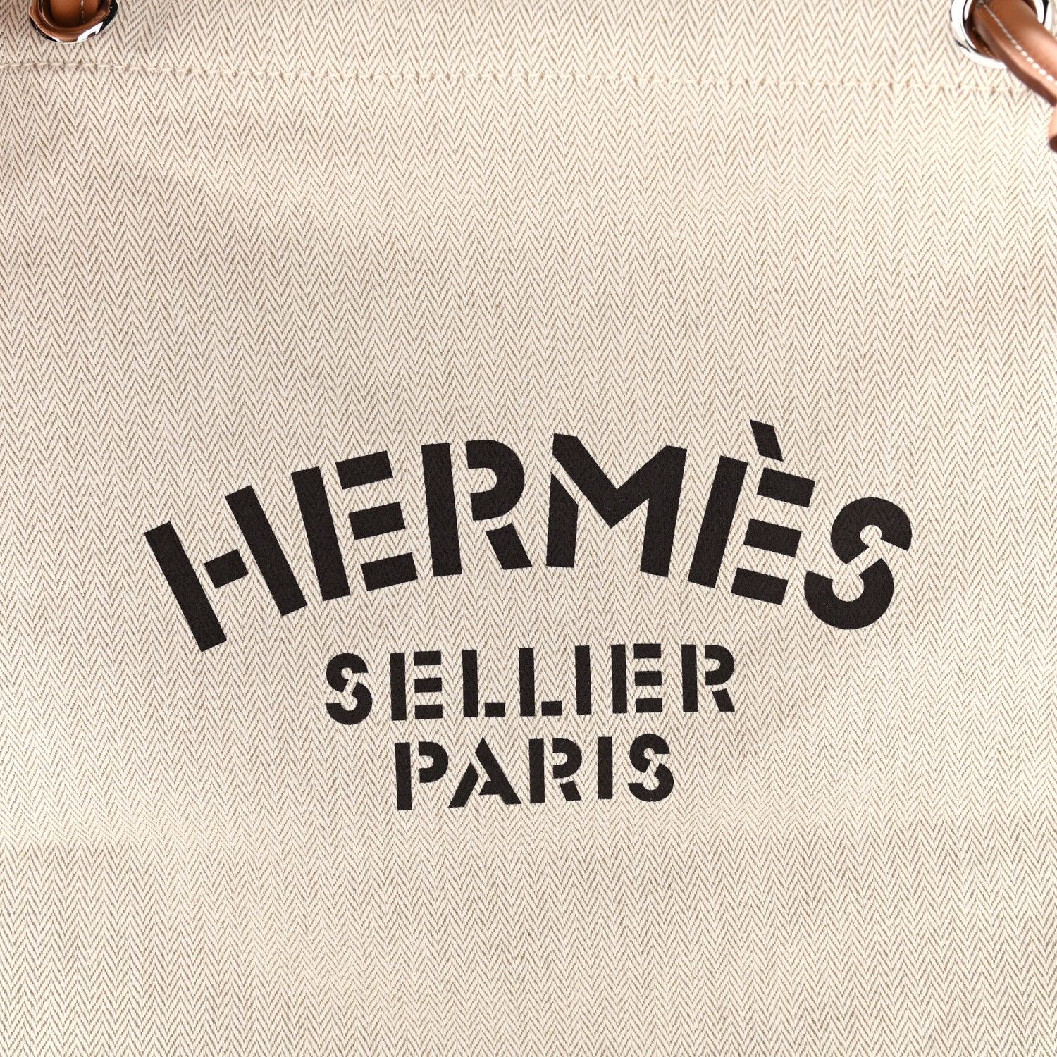 Hermes Canvas Swift Aline Grooming Bag Gold 6 of 12