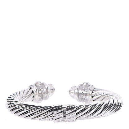 David Yurman Sterling Silver Diamond 10mm Renaissance Bracelet 3 of 6