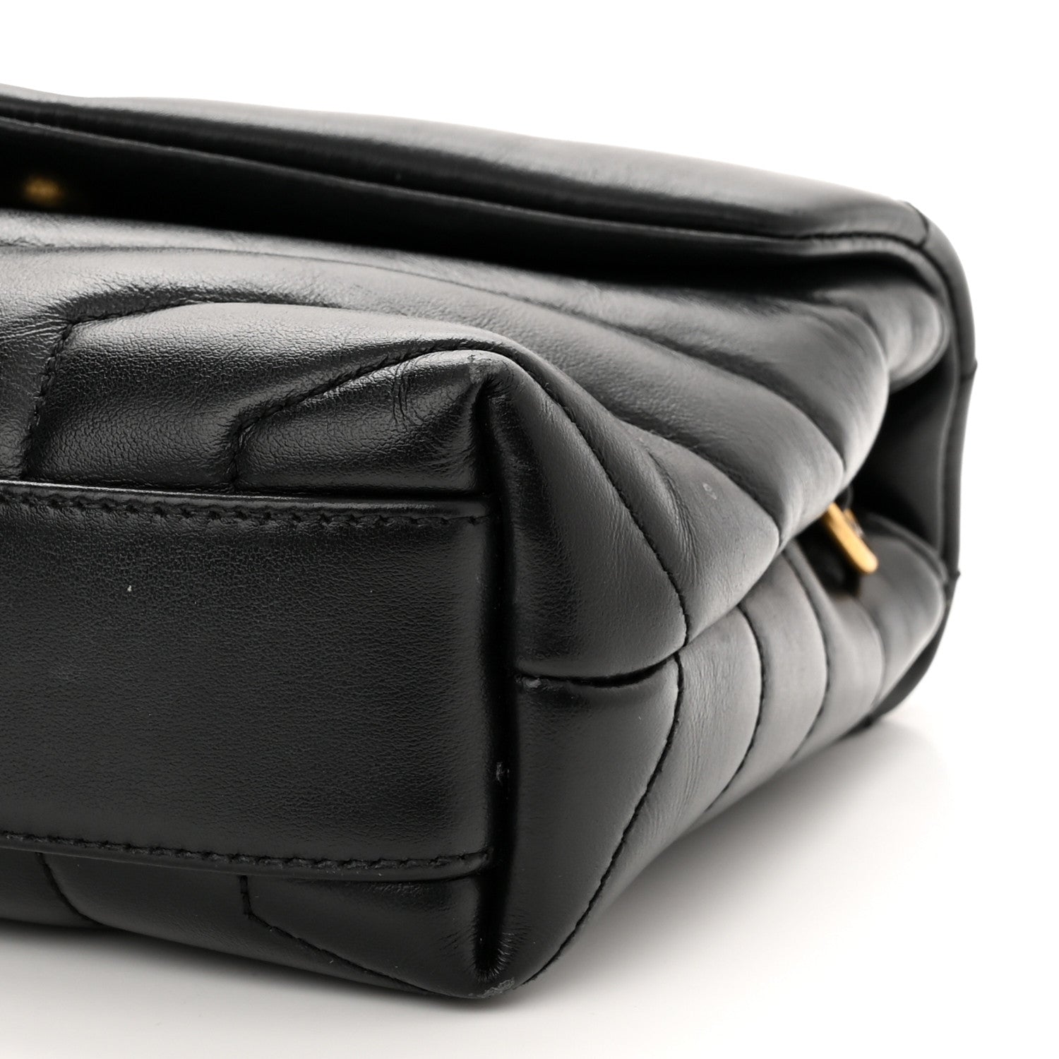 Saint Laurent Calfskin Y Quilted Monogram Toy Loulou Crossbody Bag Black 10 of 11