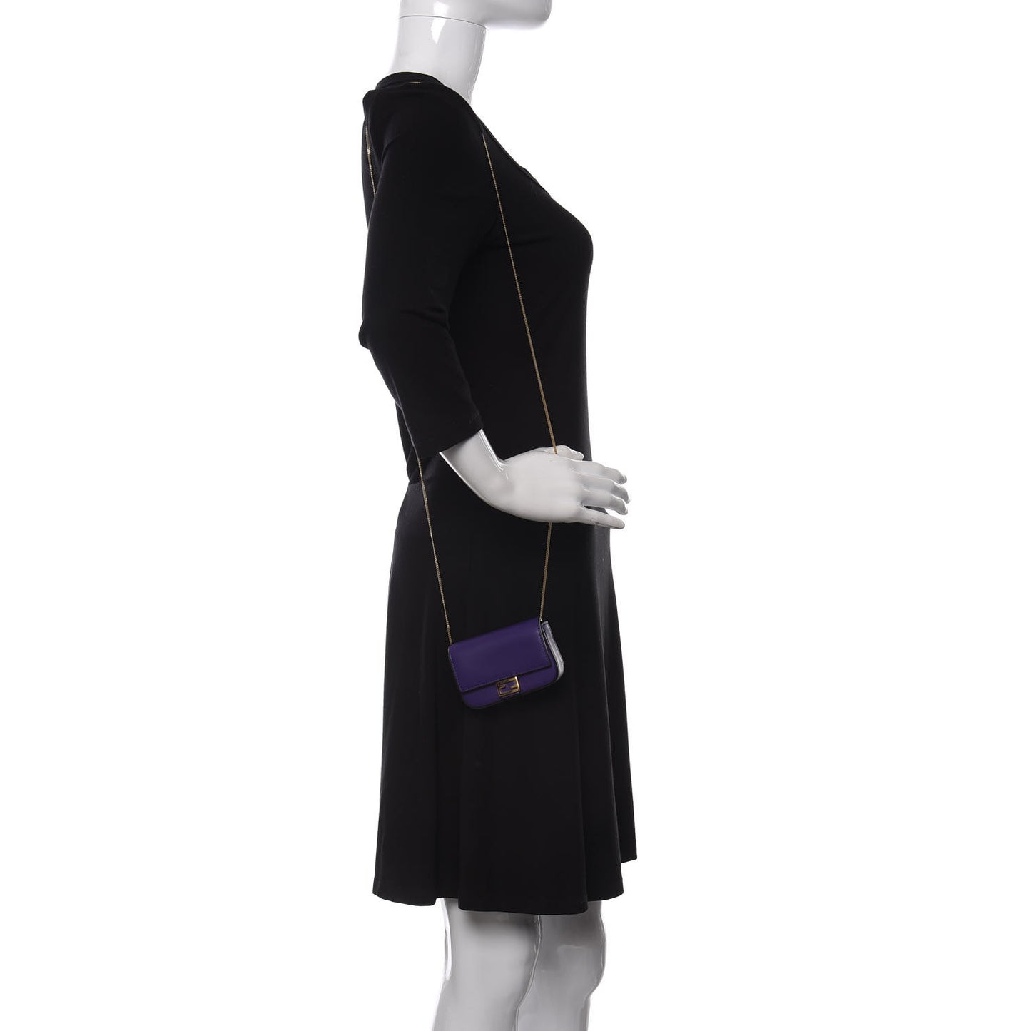 Vitello Century Opaco Nano Baguette Belt Charm Purple Rain