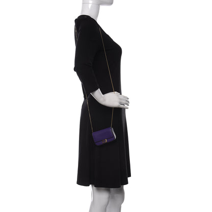 Fendi Vitello Century Opaco Nano Baguette Belt Charm Purple Rain 2 of 11