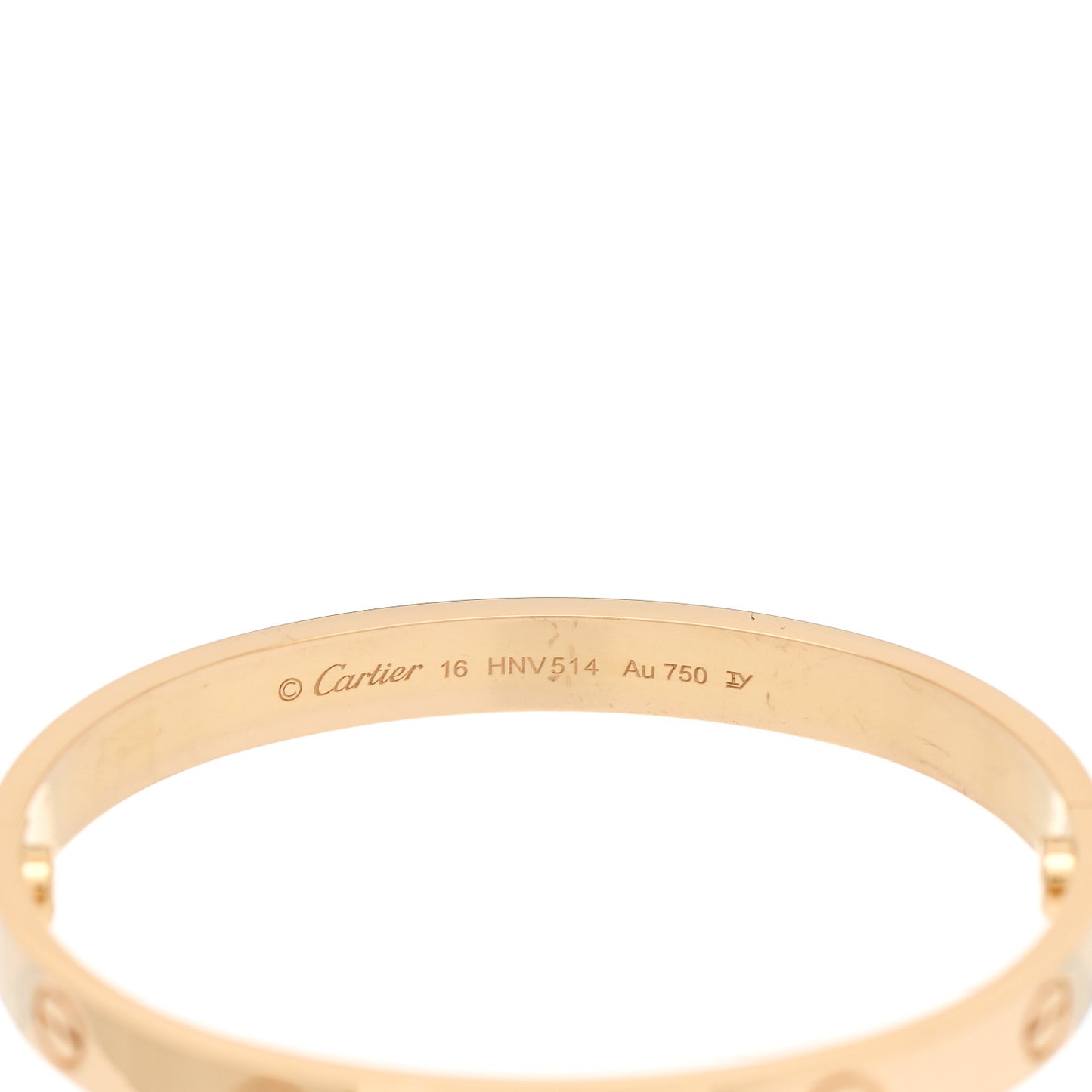 18K Yellow Gold LOVE Bracelet 16