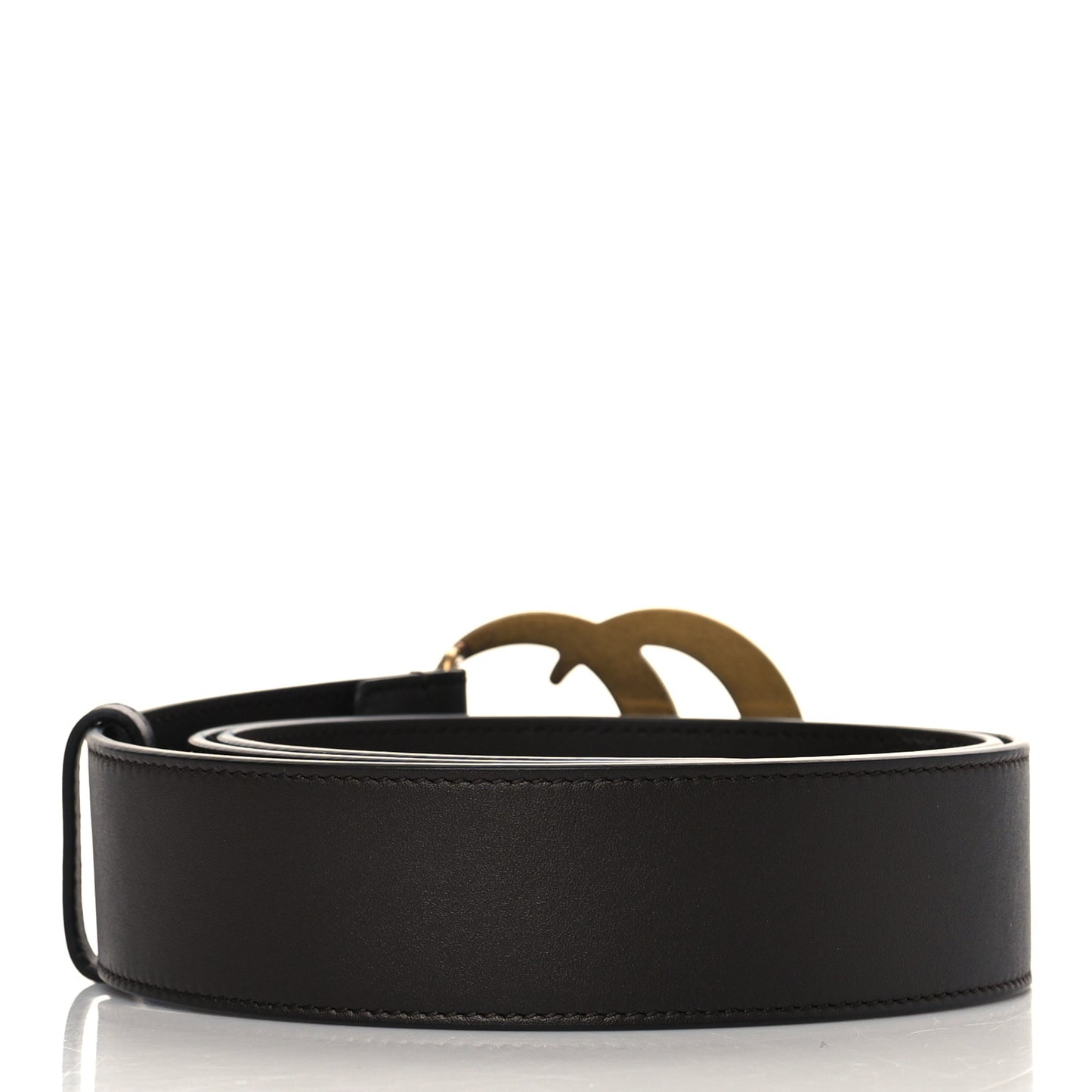 Moon Calfskin Double G 40mm Belt 95 38 Dark Cocoa