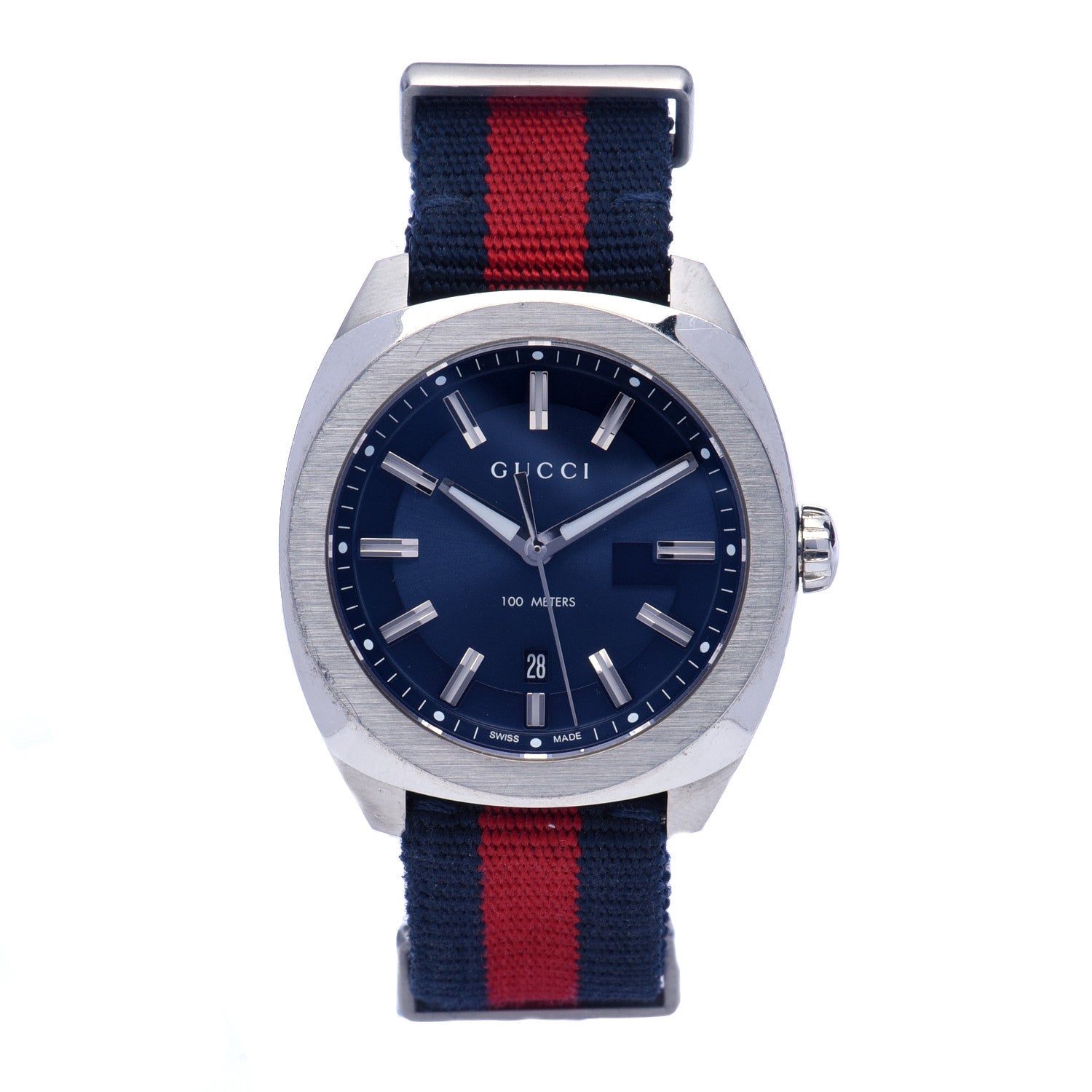 Gucci Stainless Steel Nylon 41mm GG2570 Quartz Watch Blue 1 of 5