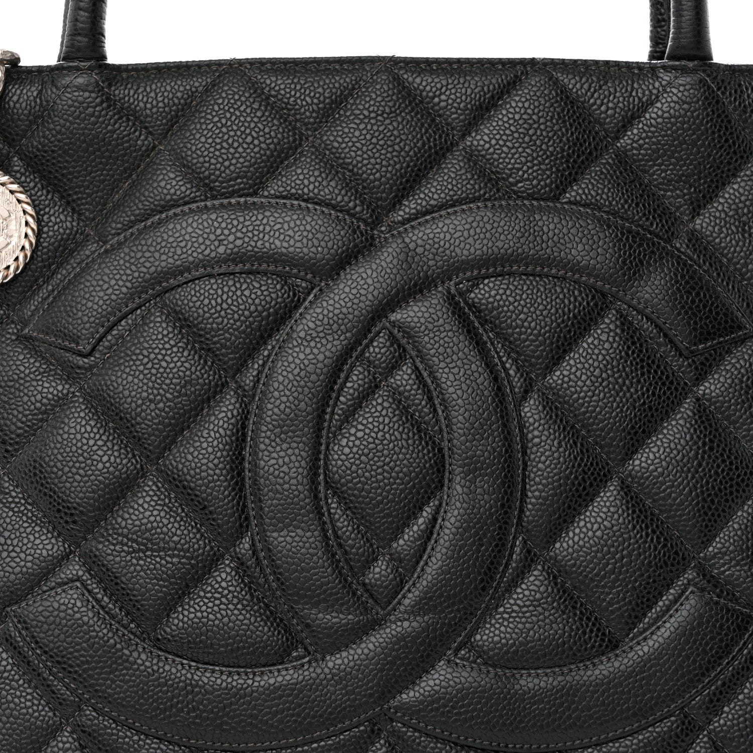 Chanel Caviar Quilted Medallion Tote Black 10 of 13