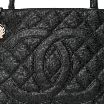 Chanel Caviar Quilted Medallion Tote Black 10 of 13