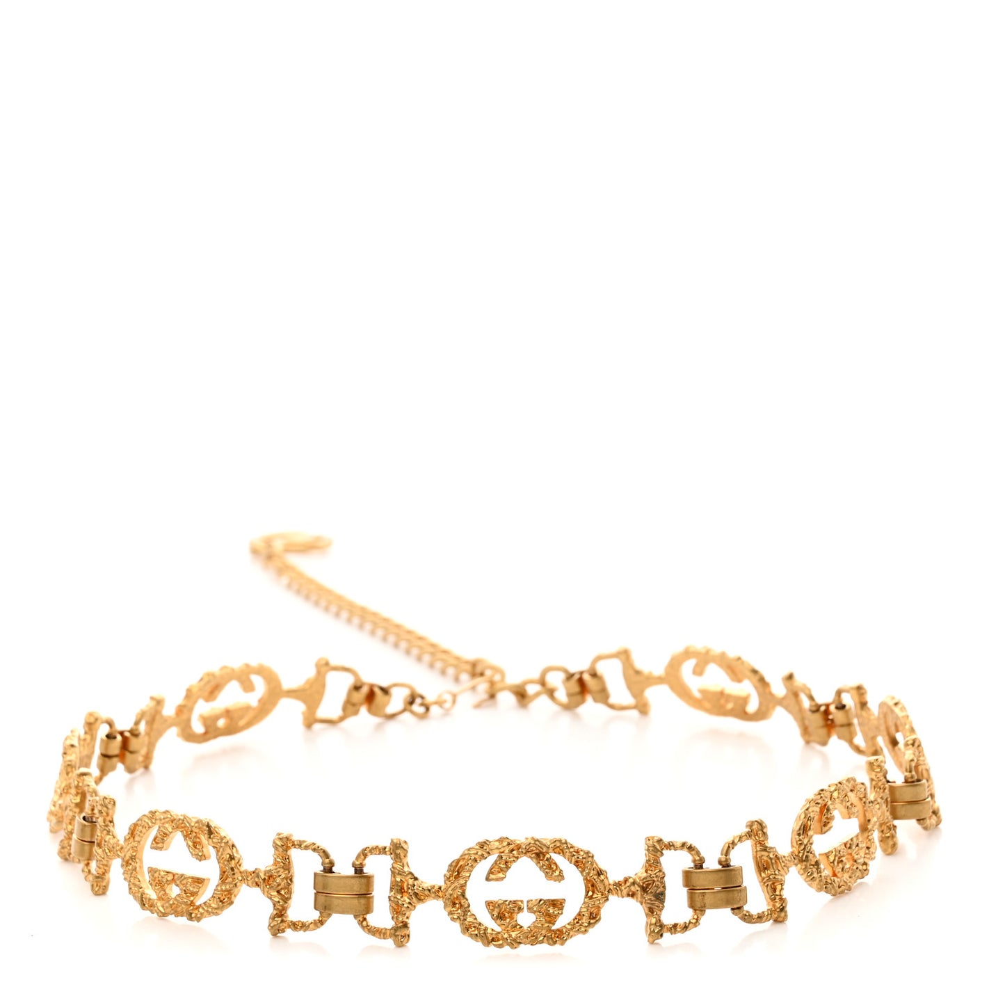 Horsebit Chain Belt Oro Antic Opaco