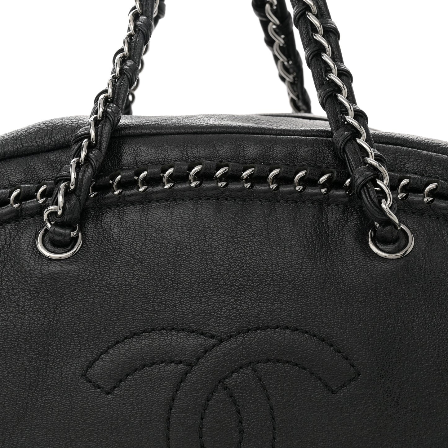 Smooth Calfskin Medium Luxe Ligne Bowler Black