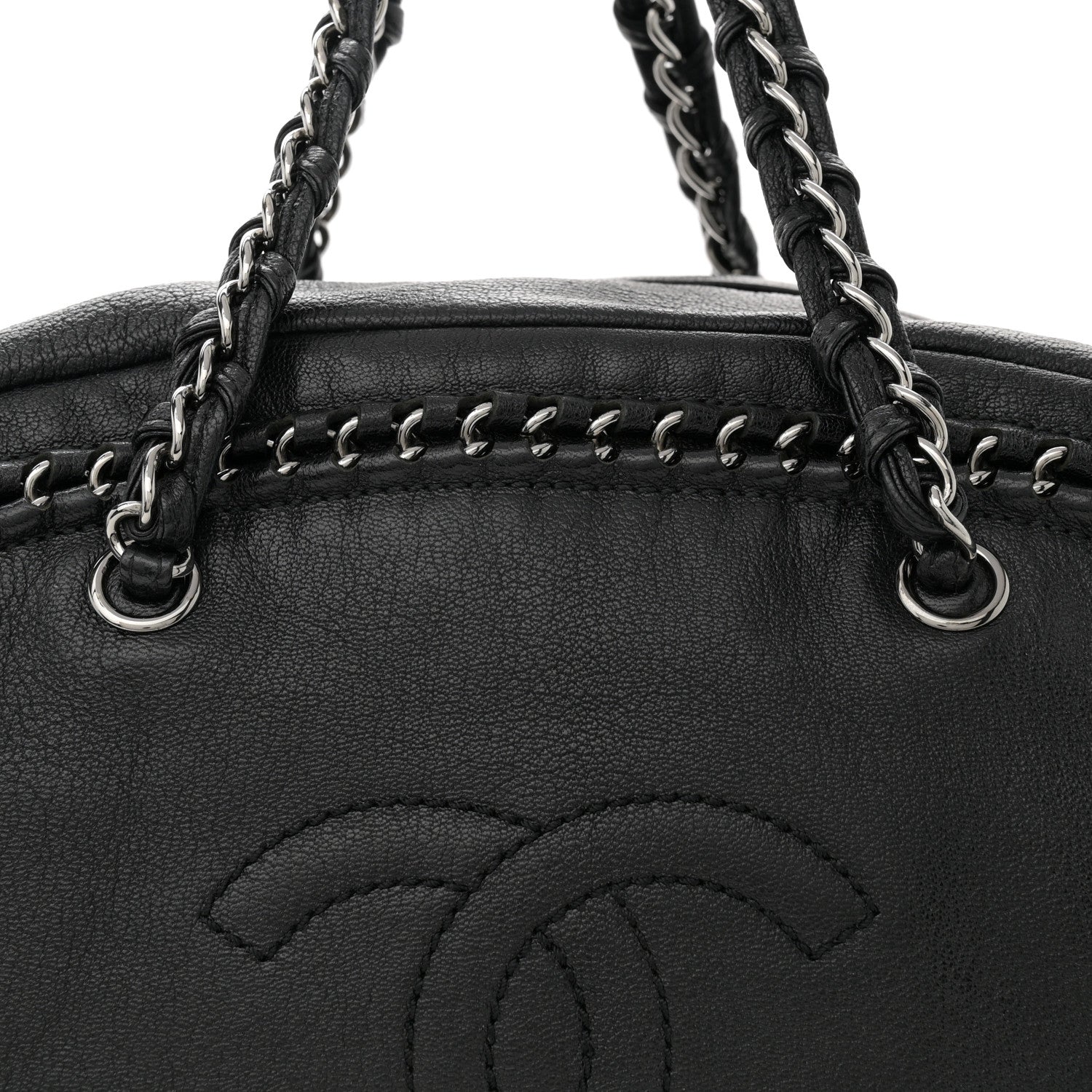 Chanel Smooth Calfskin Medium Luxe Ligne Bowler Black 8 of 13