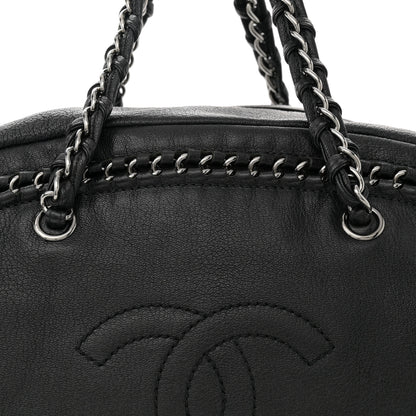 Chanel Smooth Calfskin Medium Luxe Ligne Bowler Black 8 of 13