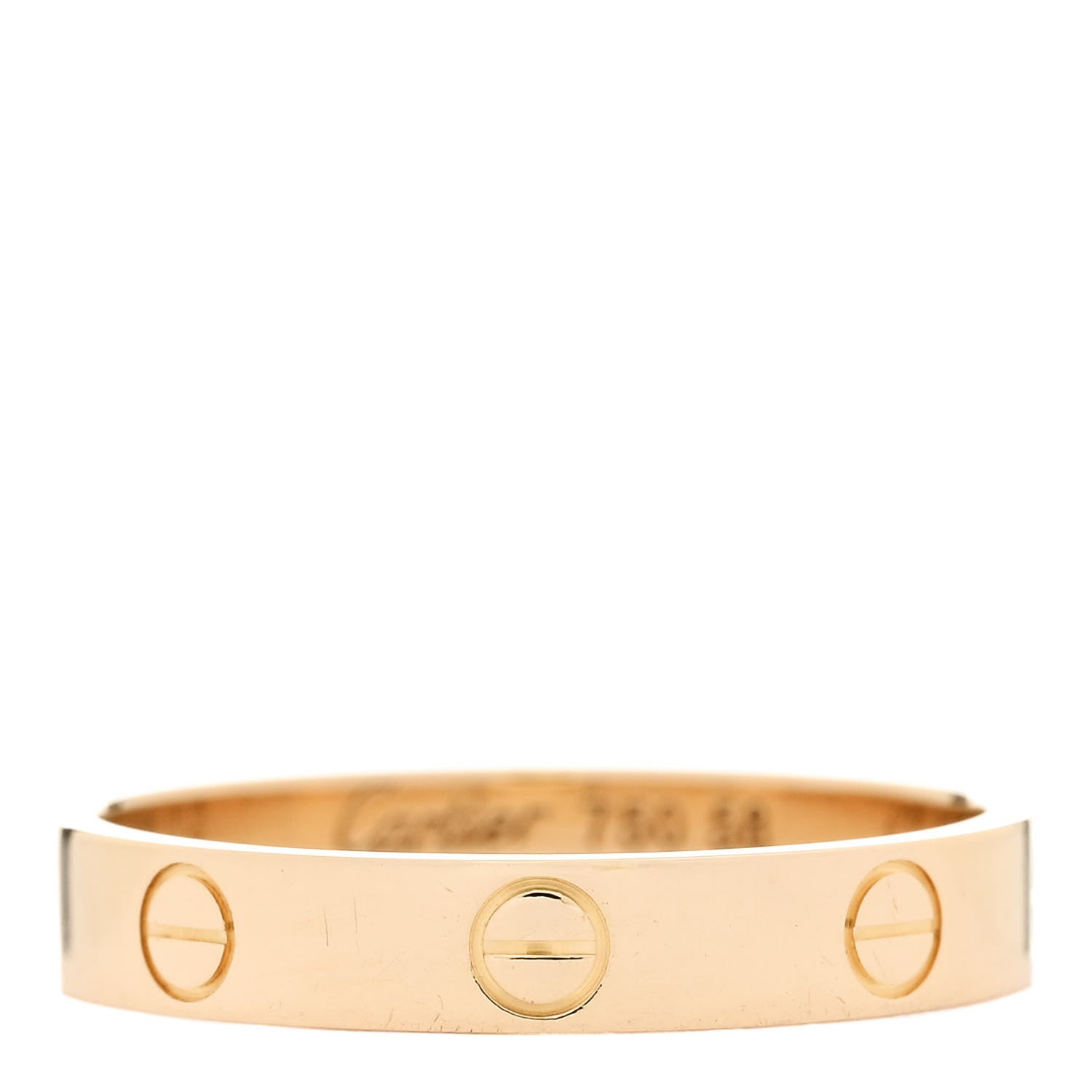 Cartier 18K Yellow Gold 3.5mm LOVE Wedding Band Ring 58 8.25 1 of 4