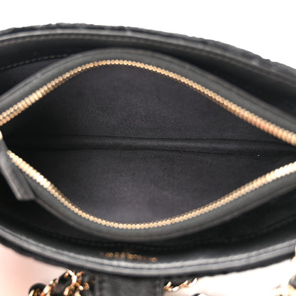 Chanel Velvet Quilted Small Clutch With Chain Black 6 of 12