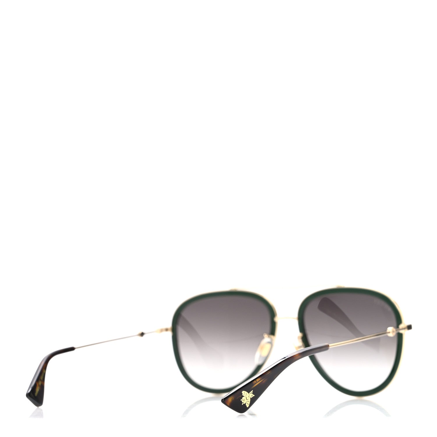 Gucci Web Aviator Sunglasses GG0062S Green Red 4 of 8