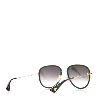 Gucci Web Aviator Sunglasses GG0062S Green Red 4 of 8