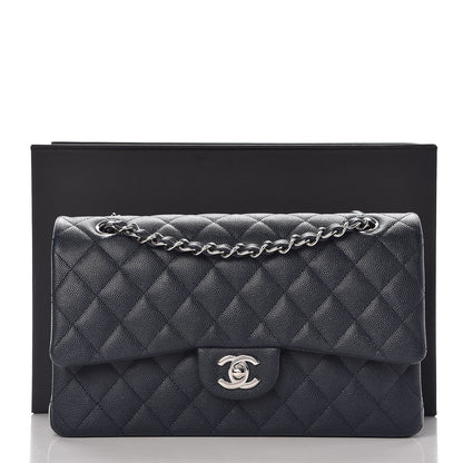 Chanel Caviar Quilted Medium Double Flap Navy 9 of 9