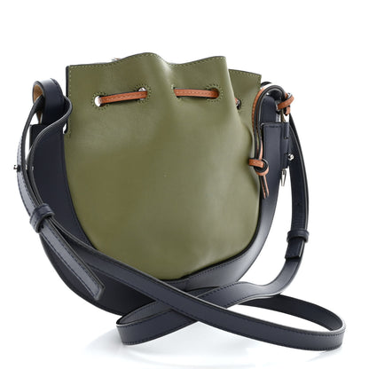 Loewe Nappa Colorblock Horseshoe Bag Avocado Midnight Blue Tan 3 of 9