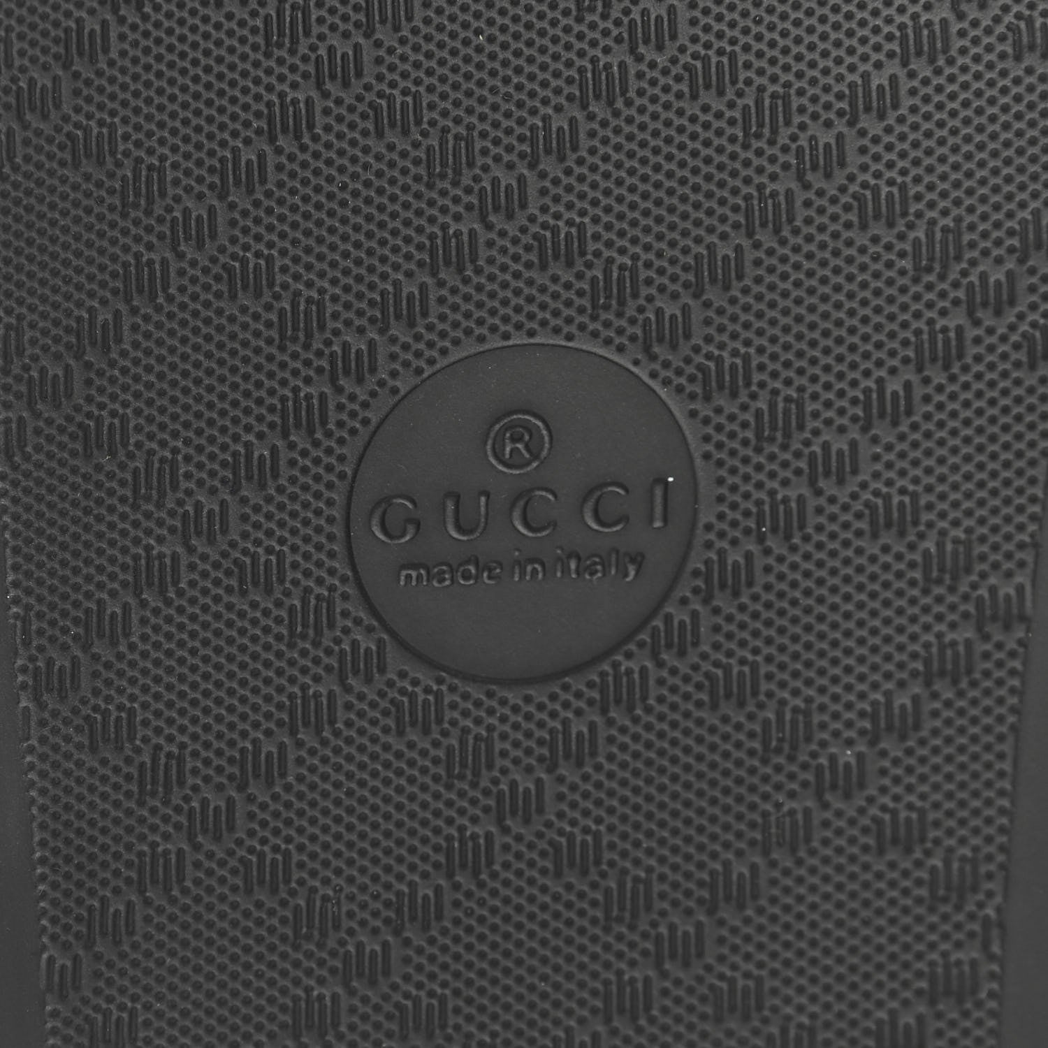 Gucci Rubber GG Monogram Perforated Womens Slide Sandals 40 Black 6 of 7