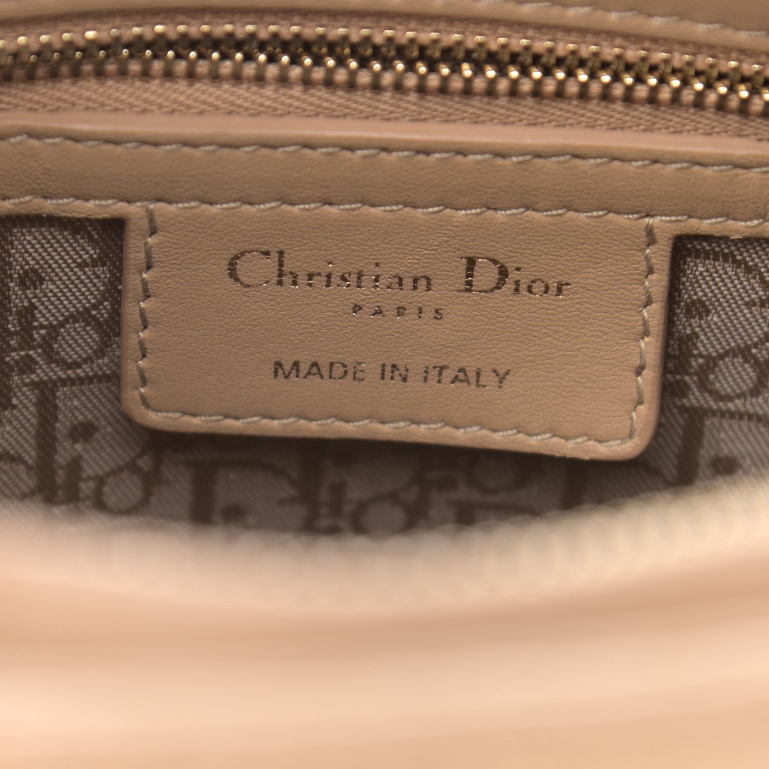 Christian Dior Lambskin Cannage Medium Lady Dior Beige 6 of 10
