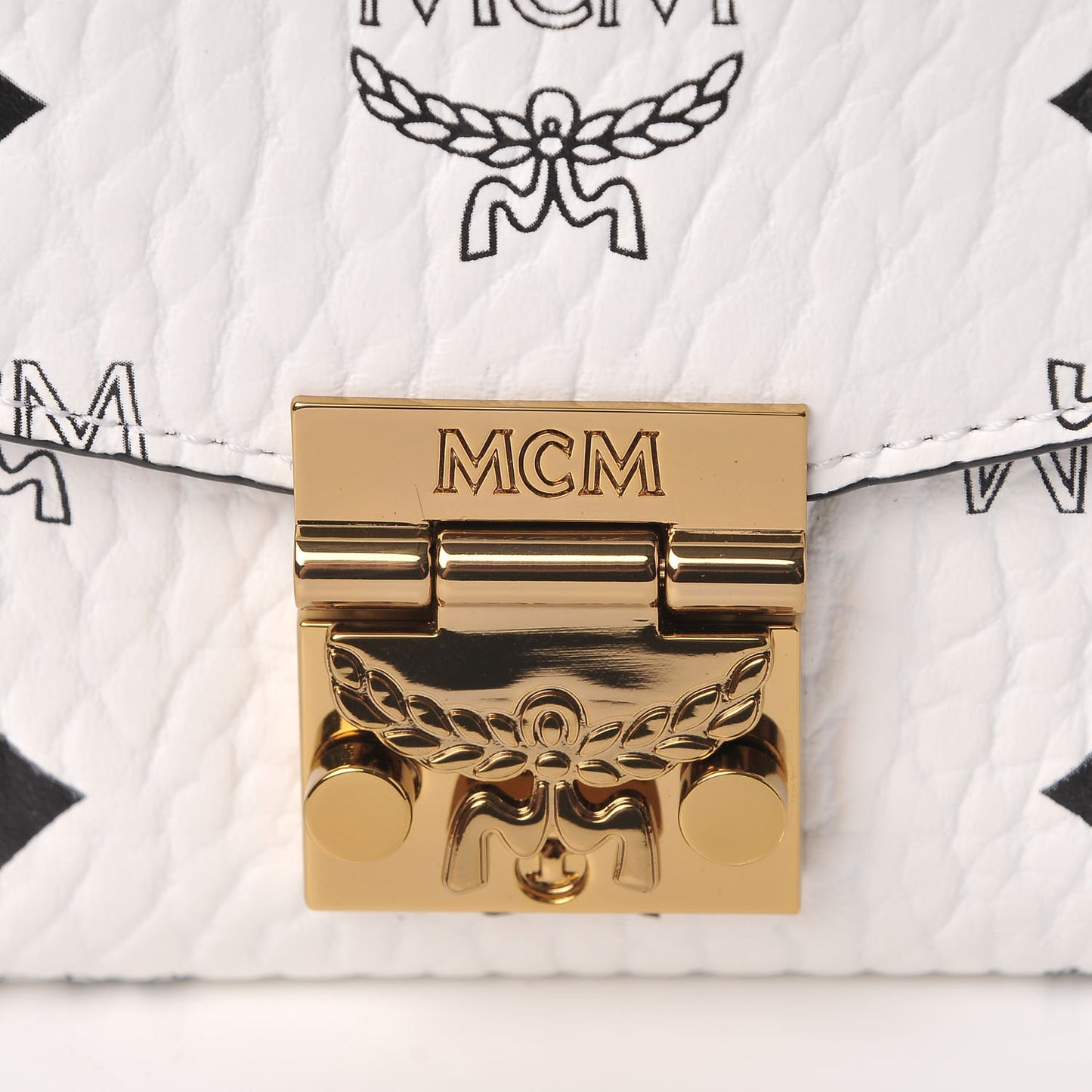 Visetos Large Patricia Wallet On Chain White
