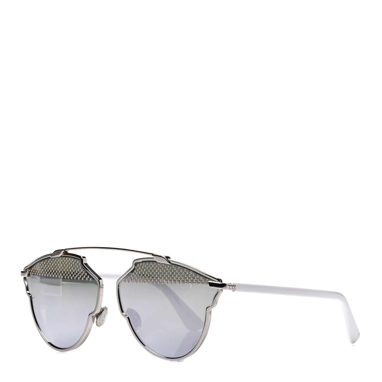 Christian Dior Studded So Real Sunglasses Silver White 1 of 7