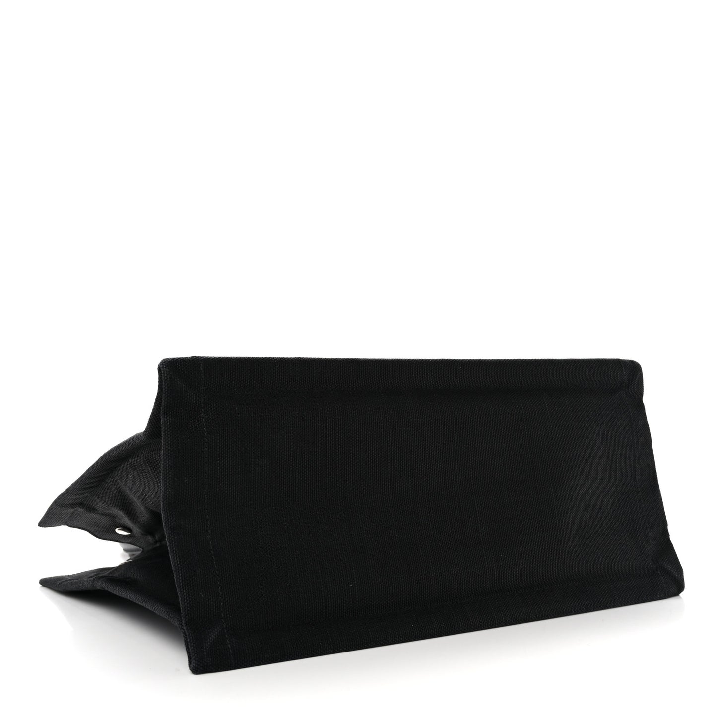Raffia Linen Calfskin Small Rive Gauche Tote Black