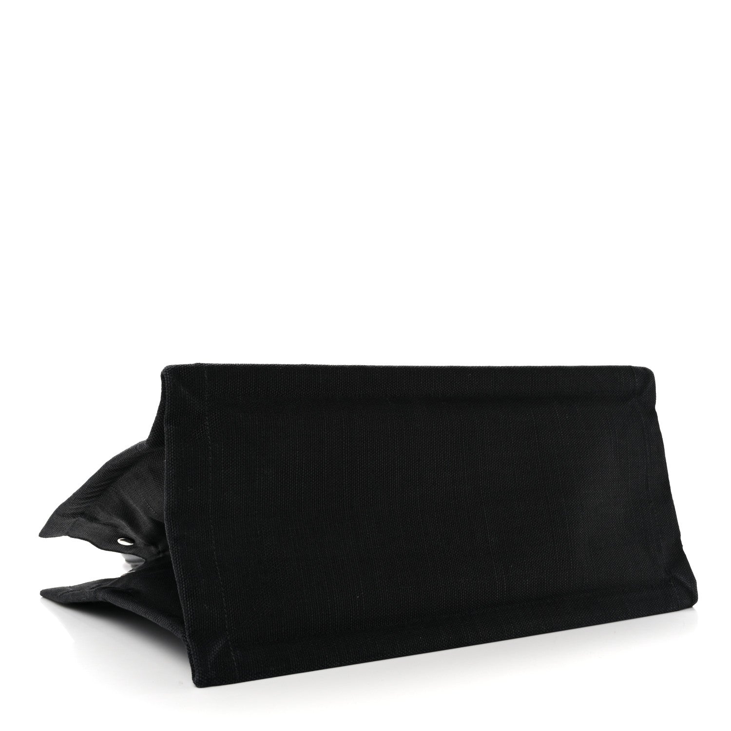 Saint Laurent Raffia Linen Calfskin Small Rive Gauche Tote Black 4 of 14