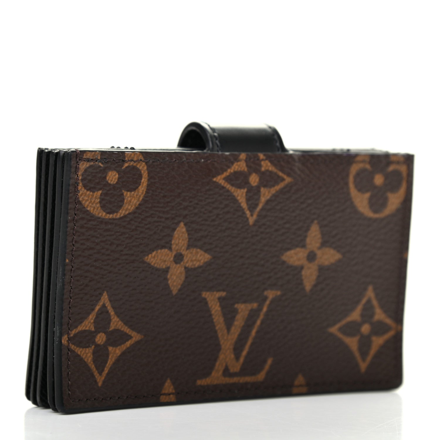 Louis Vuitton Monogram Gusset Card Holder Black 3 of 6
