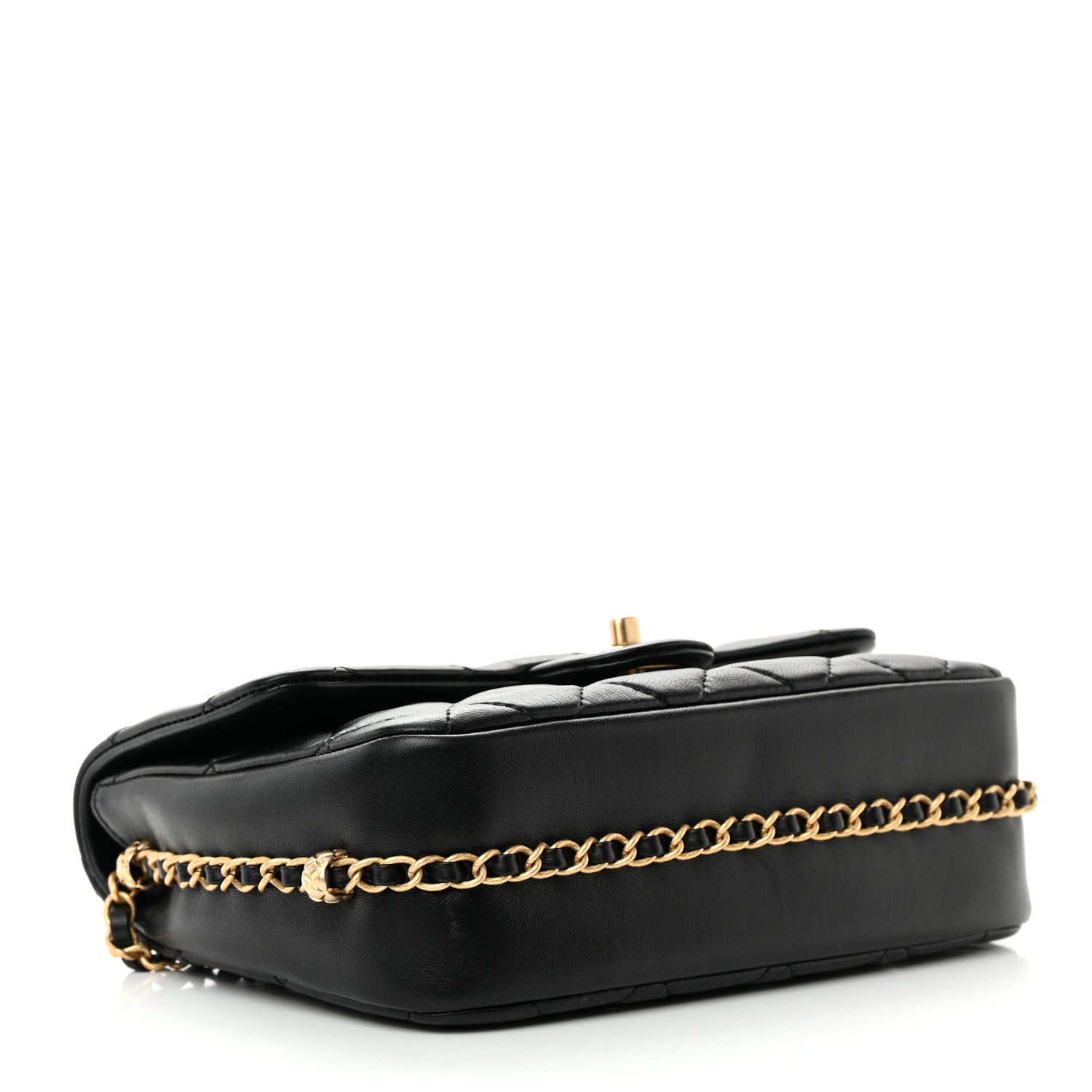 Chanel Lambskin Quilted Large CC Chain Flap Black 4 of 13
