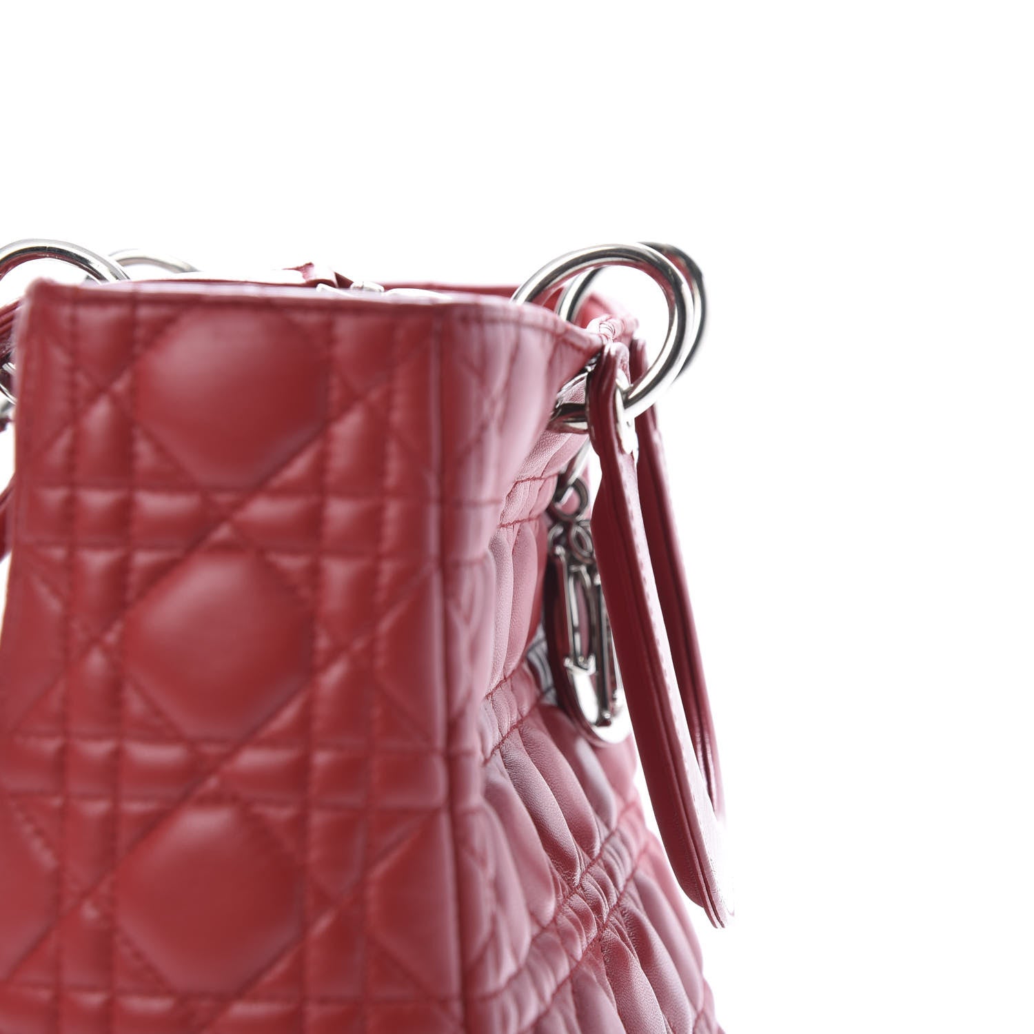 Christian Dior Lambskin Cannage Large Lady Dior Red 13 of 13