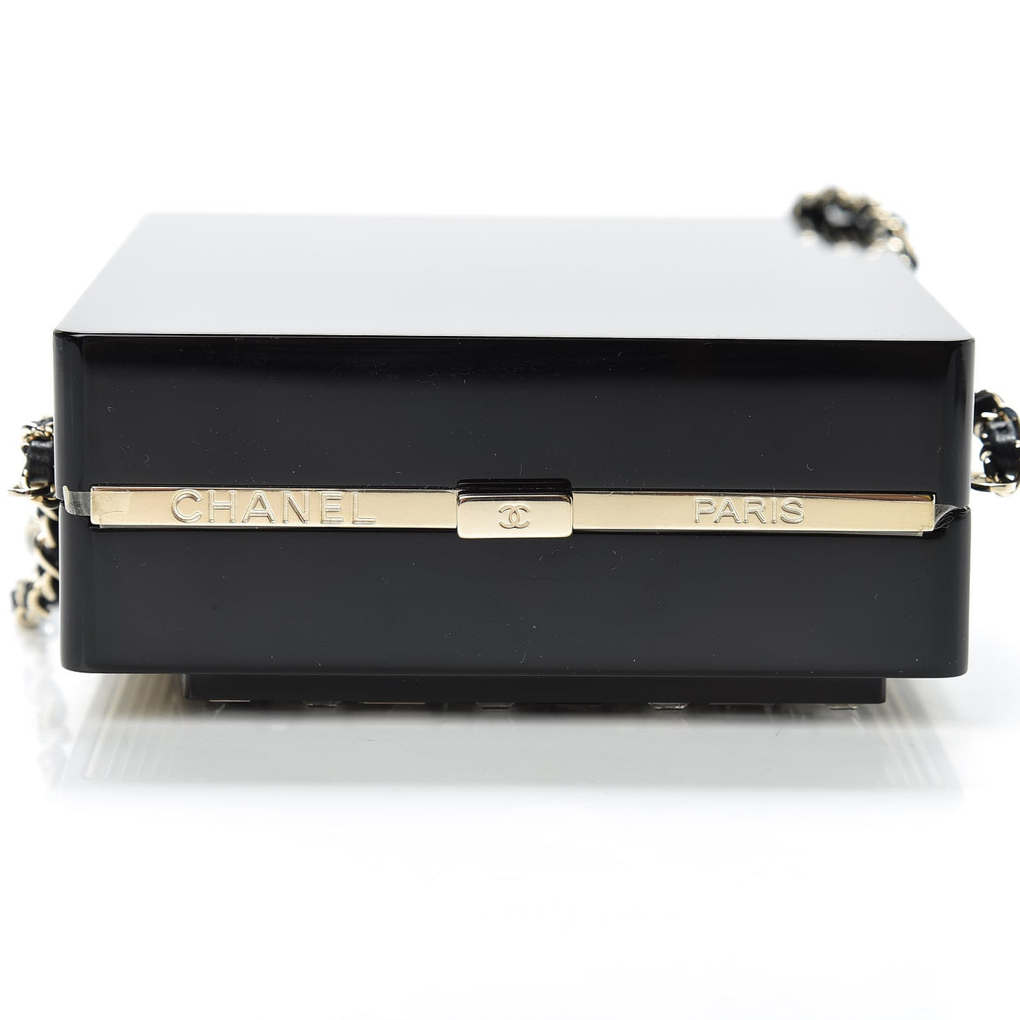 Plexiglass Strass N°5 Minaudiere Black Gold
