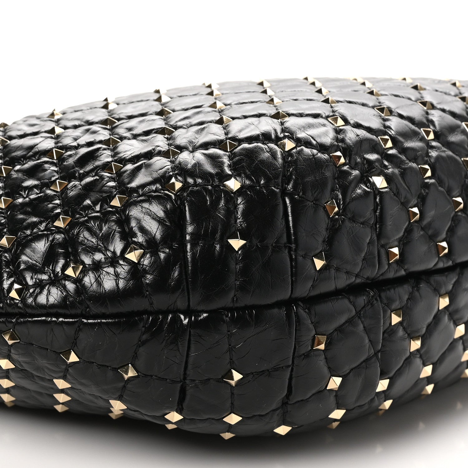 Valentino Garavani Nappa Rockstud Spike Hobo Black 8 of 9