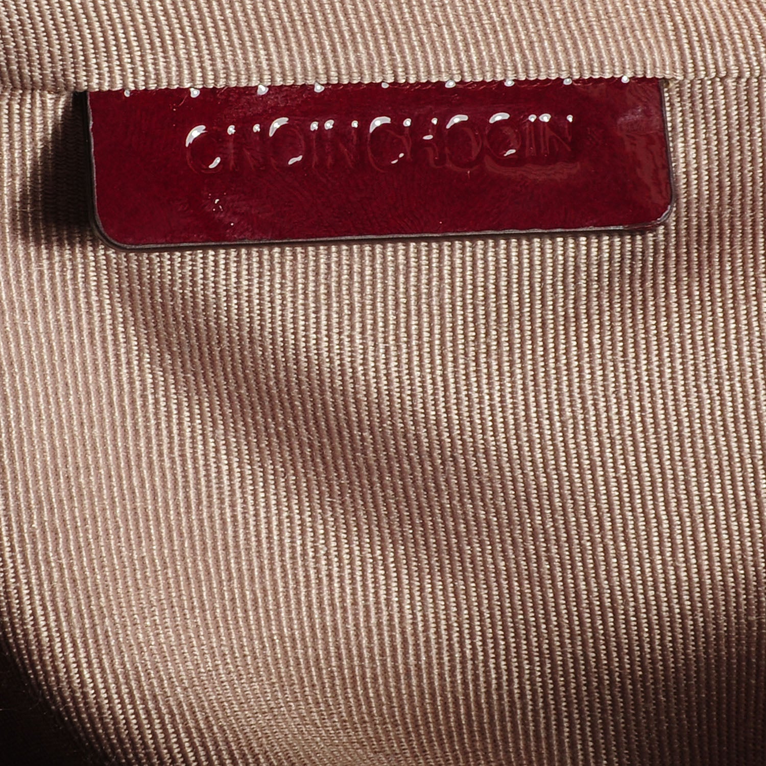Burberry Patent Supernova Check Medium Tote Burgundy 6 of 7