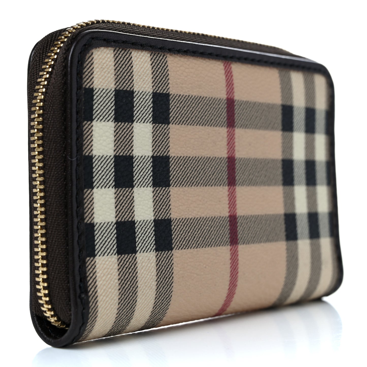 Nova Check Zippy Compact Wallet Black