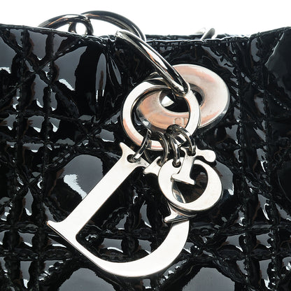 Christian Dior Patent Cannage Dior Soft Shopping Tote Black 8 of 8