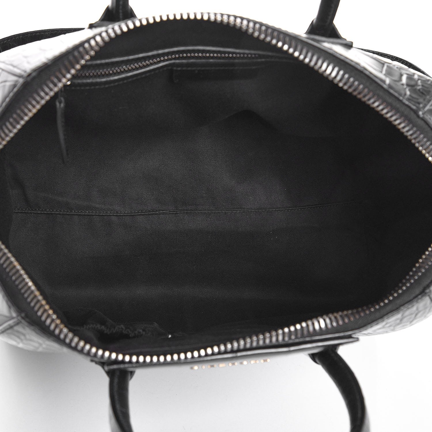 Givenchy Calfskin Crocodile Embossed Medium Antigona Black 5 of 9