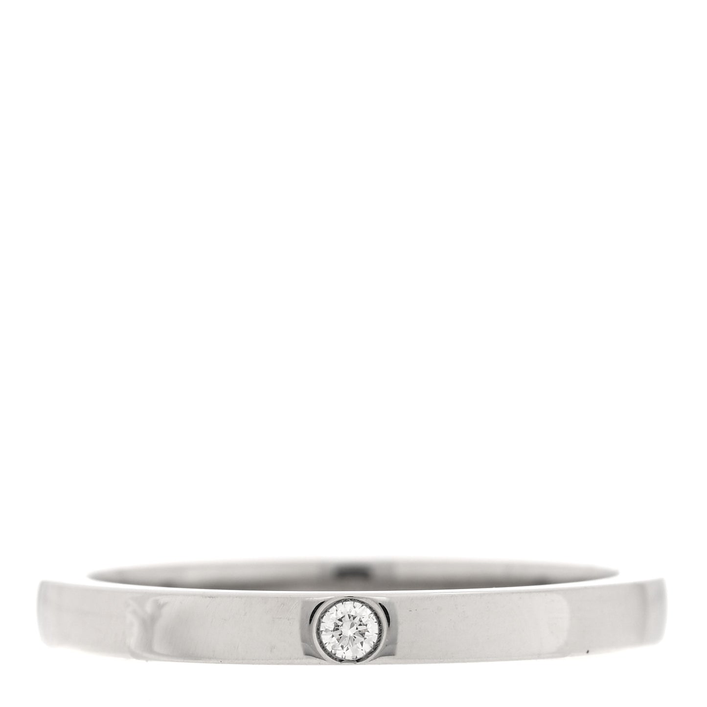 Platinum Diamond 2.1mm Ballerine Wedding Band Ring 48 4.5