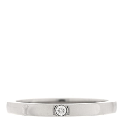 Cartier Platinum Diamond 2.1mm Ballerine Wedding Band Ring 48 4.5 1 of 5