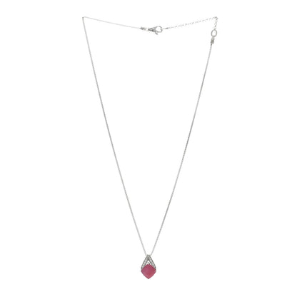 John Hardy Sterling Silver Diamond Ruby Pendant Necklace 2 of 5